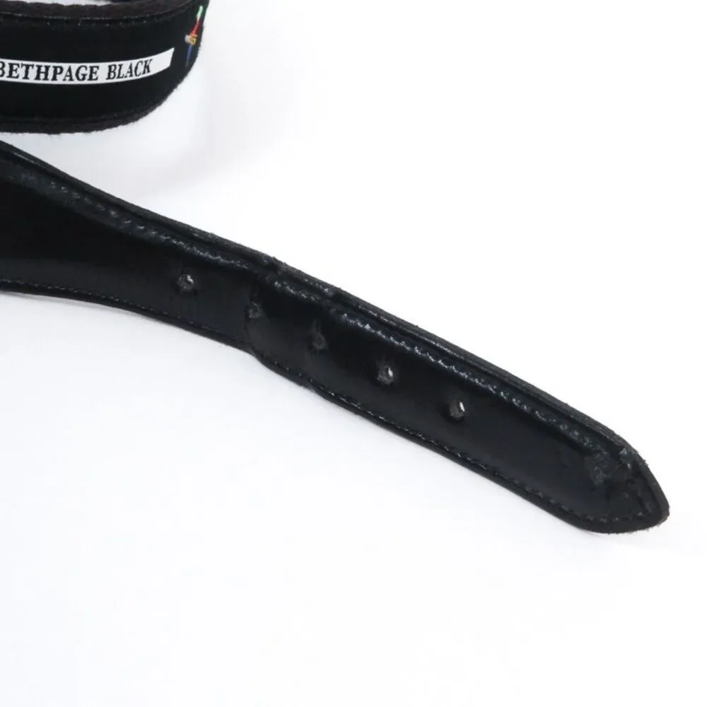 Bethpage Black Golf YRI Mens Size 40 Ribbon Belt Black Leather Silver Buckle